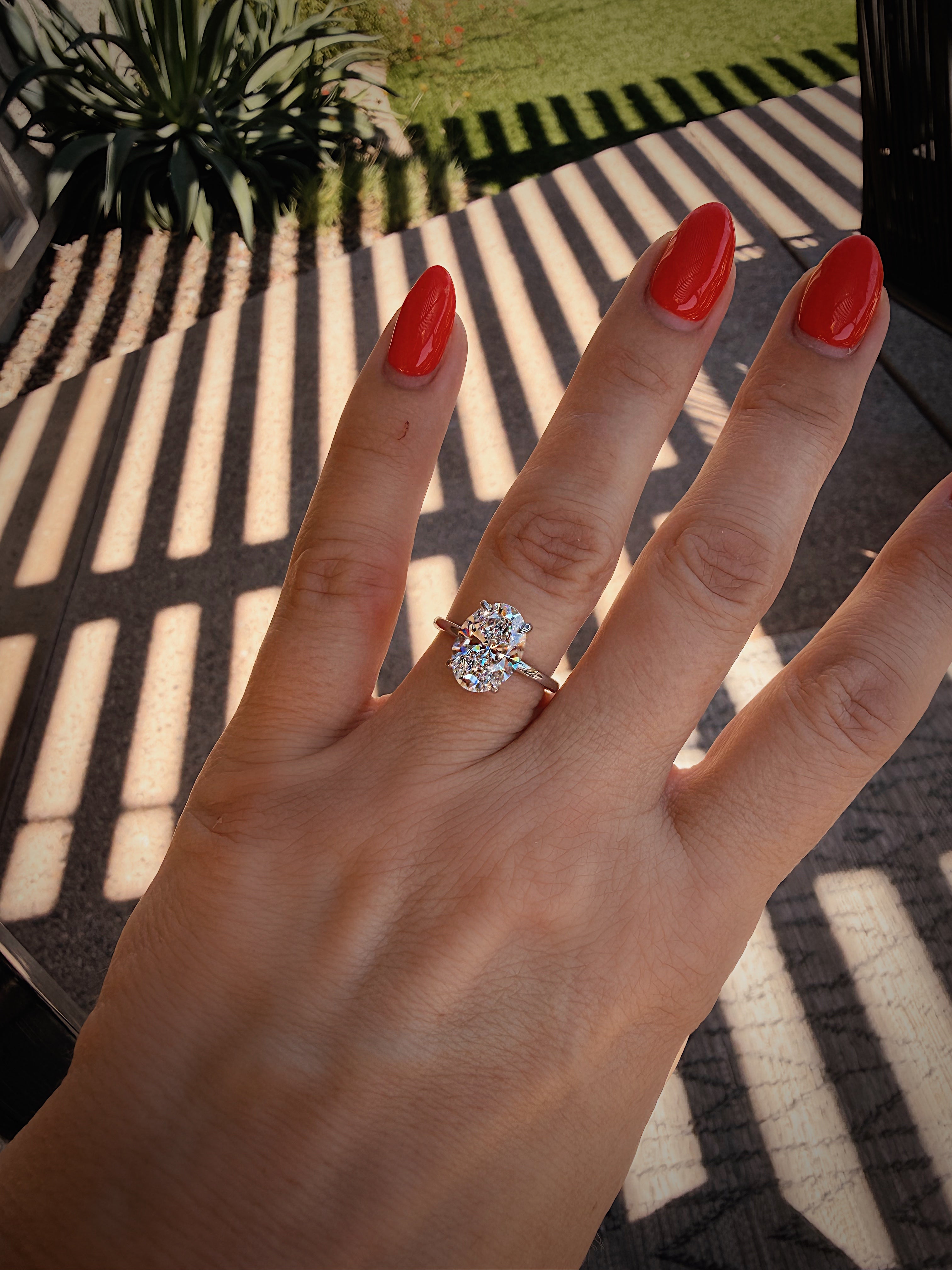 Oval 3.10 Carat Lab Diamond Ring