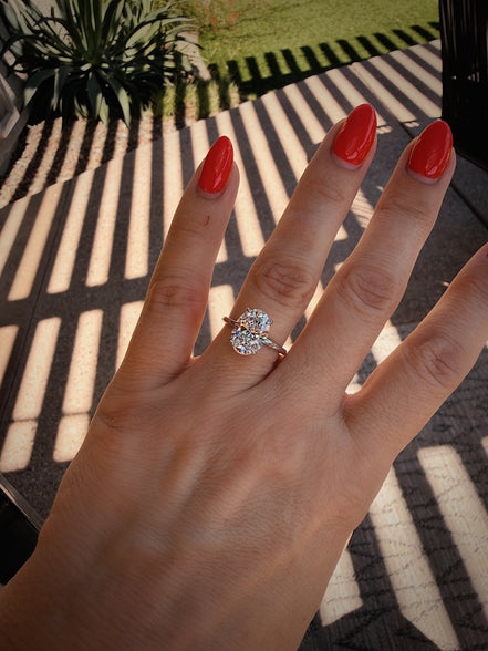 Oval 3.10 Carat Lab Diamond Ring