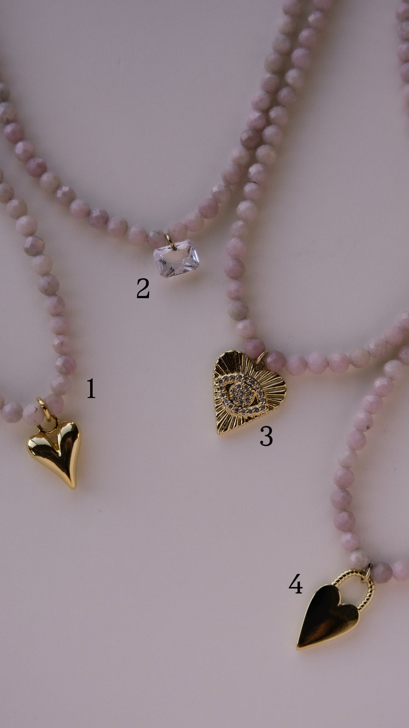 Pink Opal Charm Necklace