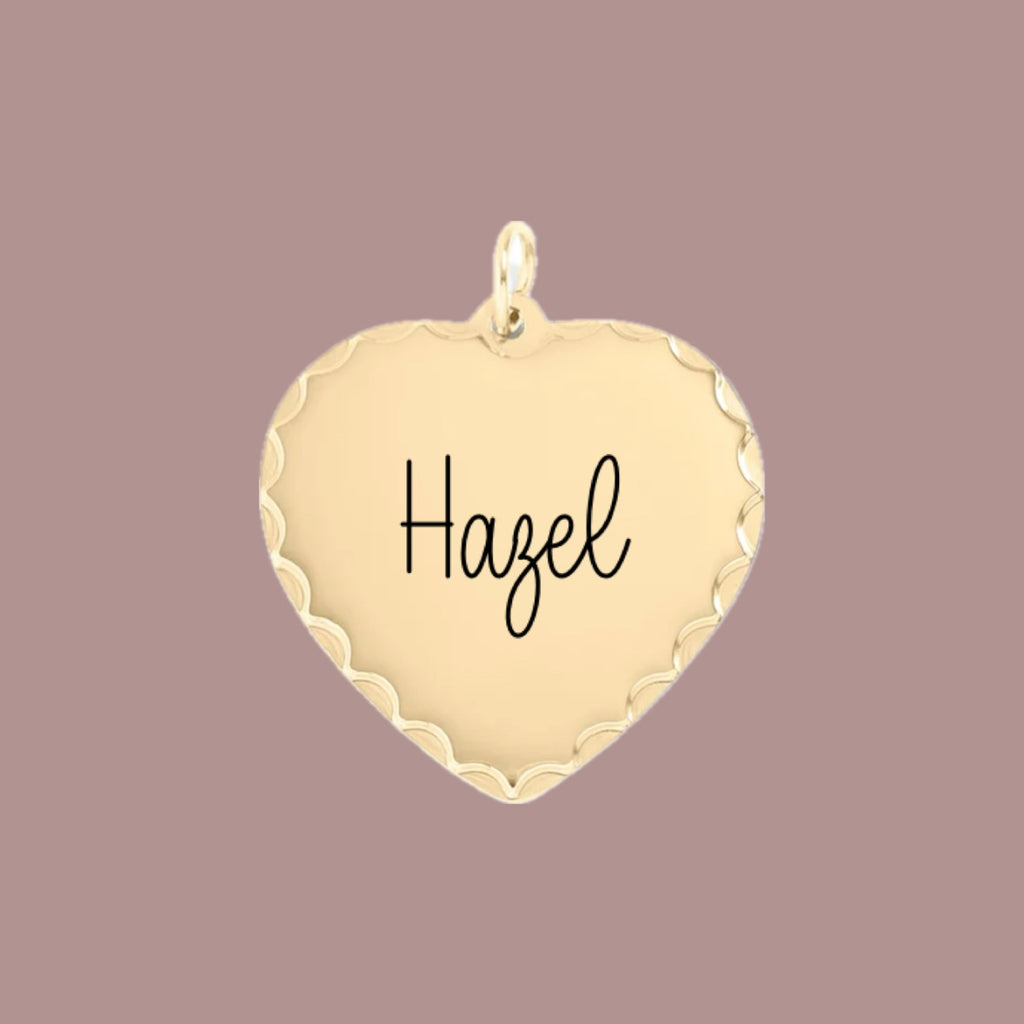 Scallop Heart Dog Tag