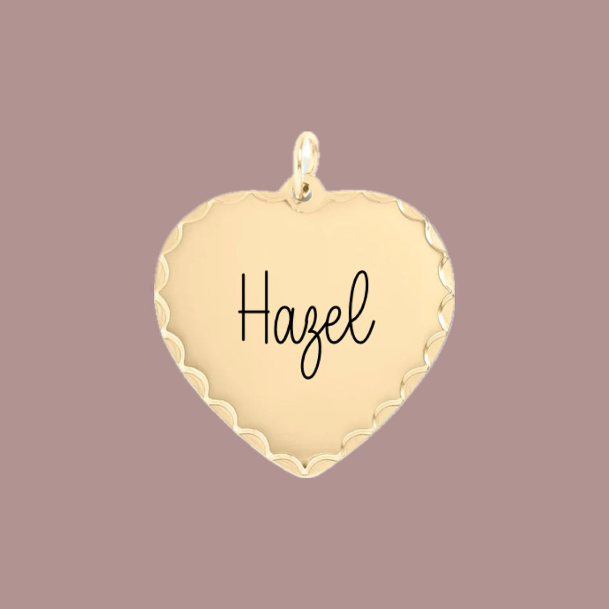 Scallop Heart Dog Tag