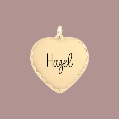 Scallop Heart Dog Tag