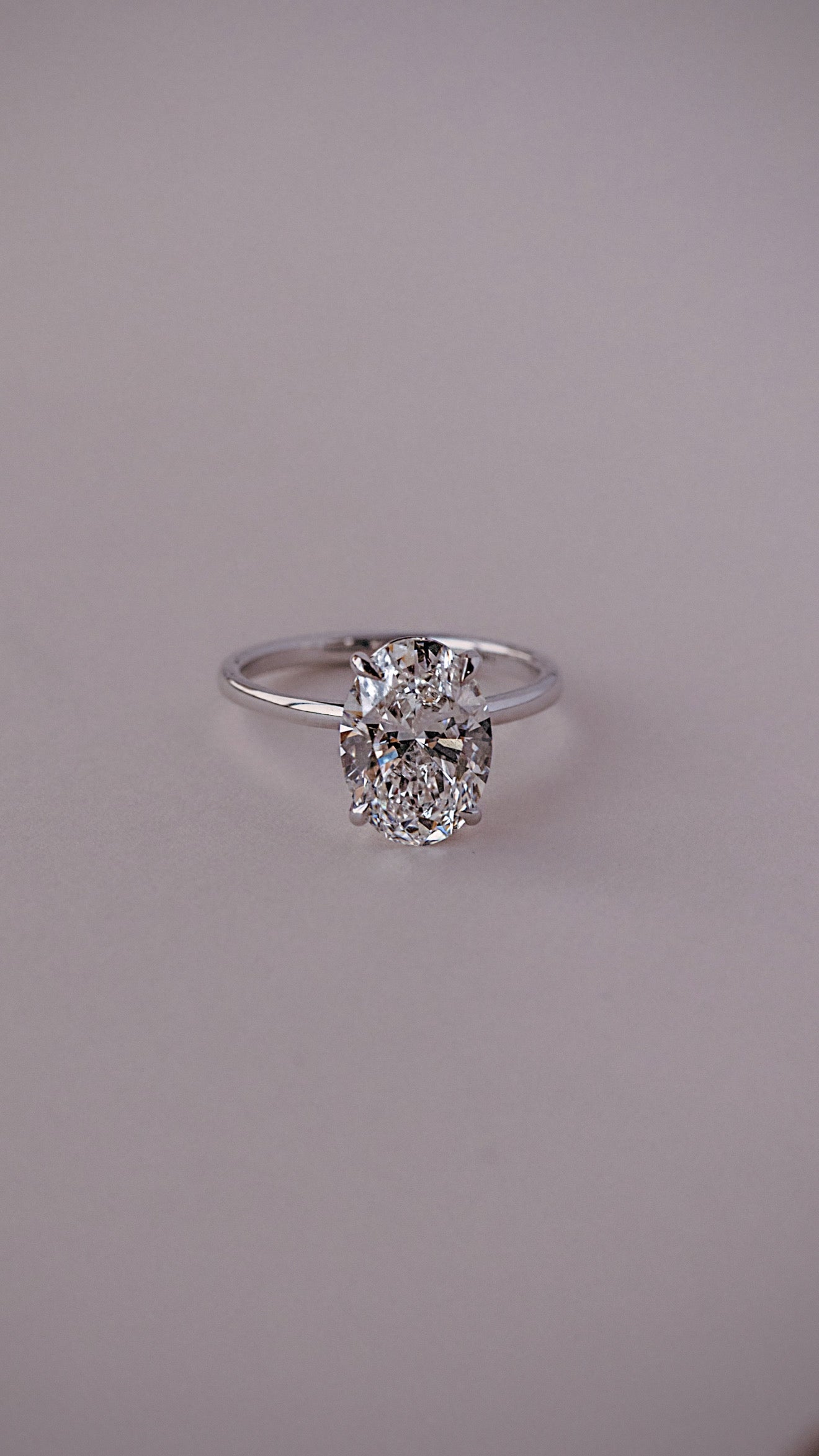 Oval 3.10 Carat Lab Diamond Ring