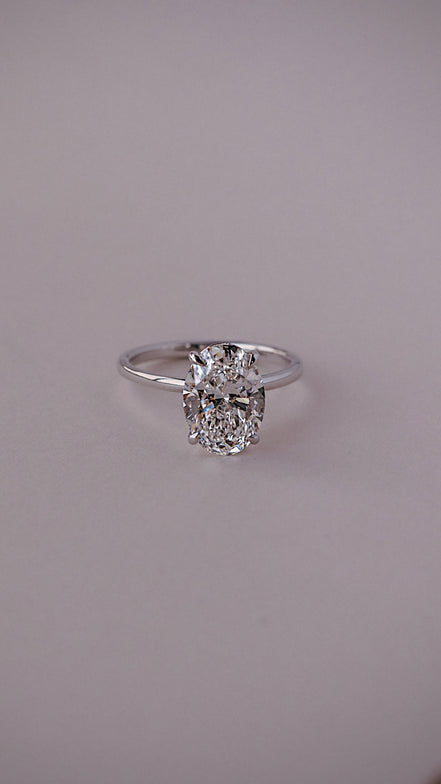 Oval 3.10 Carat Lab Diamond Ring