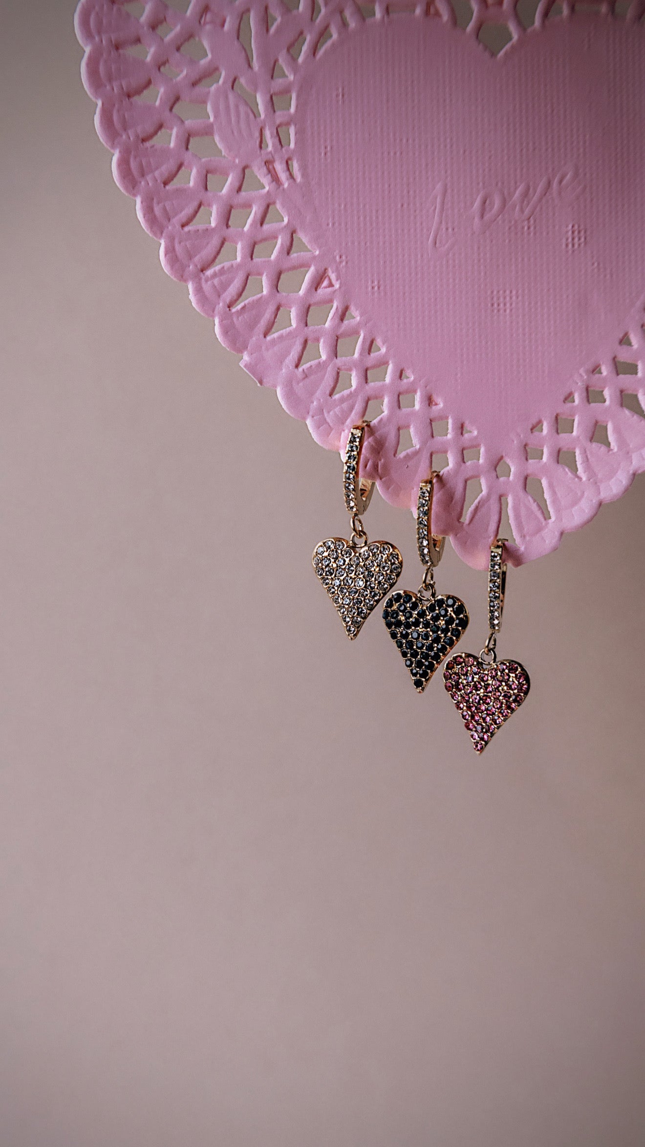 Crystal Crush Heart Huggies