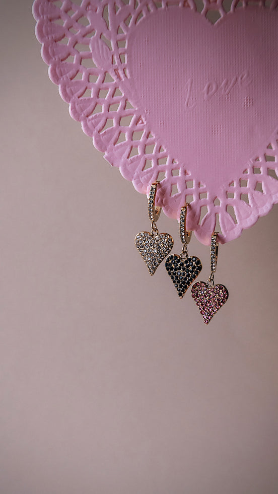 Crystal Crush Heart Huggies