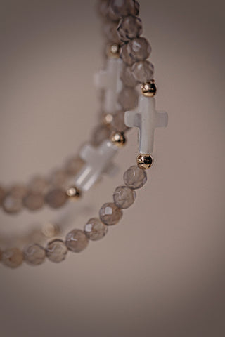 Agate Cross Bracelet