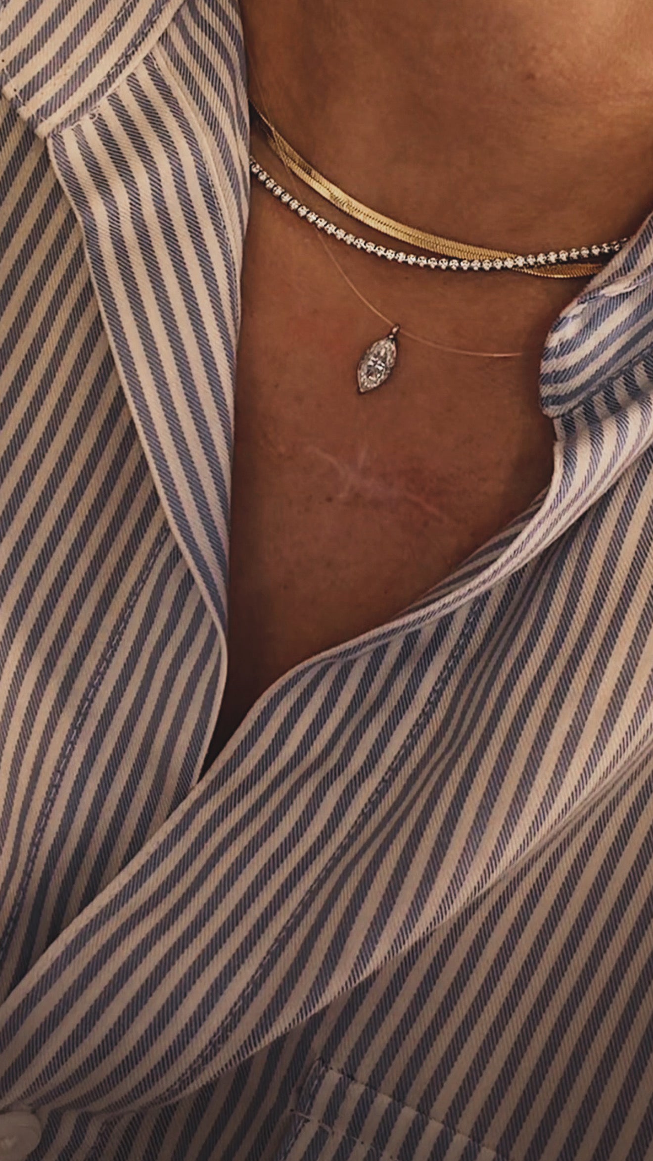 Sterling Silver CZ Tennis Choker