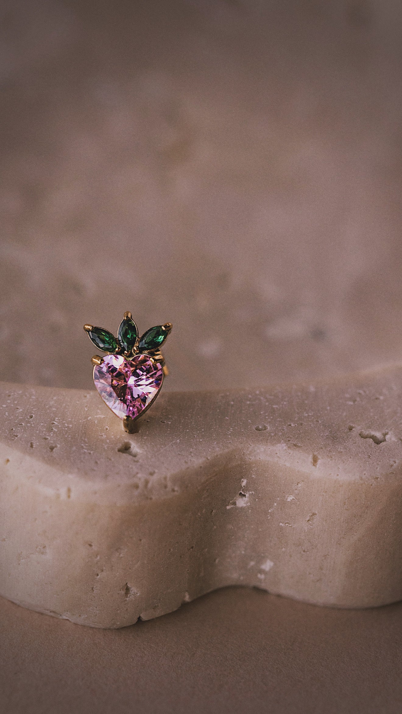 Crystal Strawberry Studs
