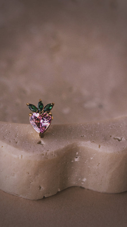 Crystal Strawberry Studs