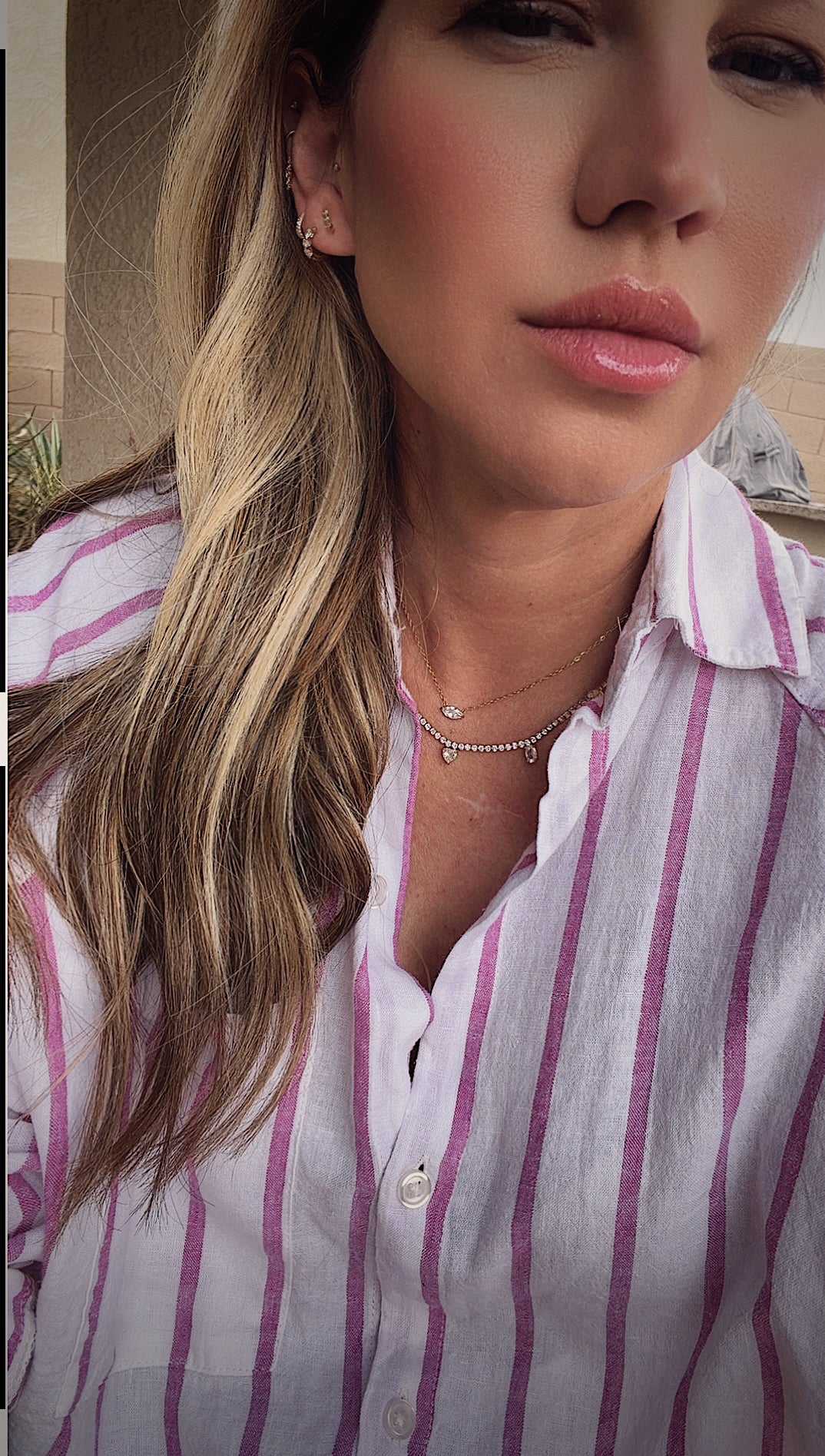 CZ Drop Tennis Necklace