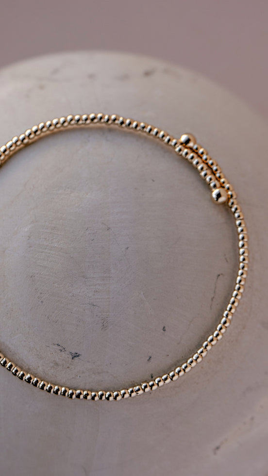 Dainty Beaded Cuff Bracelet