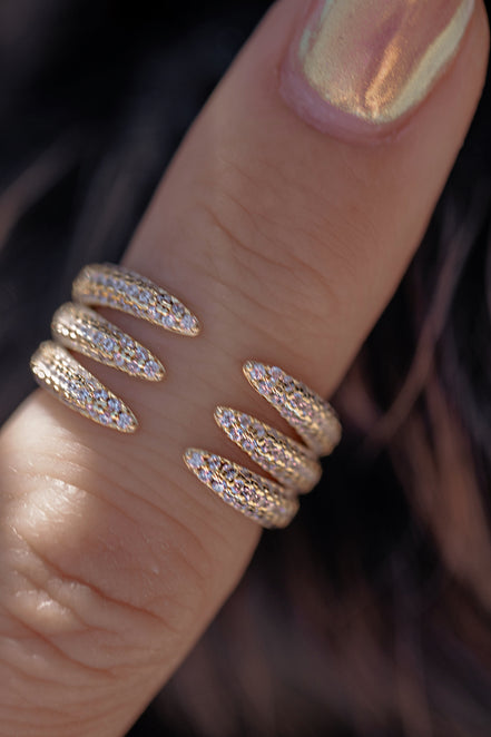 CZ Claw Ring - The Neon Cactus Studio