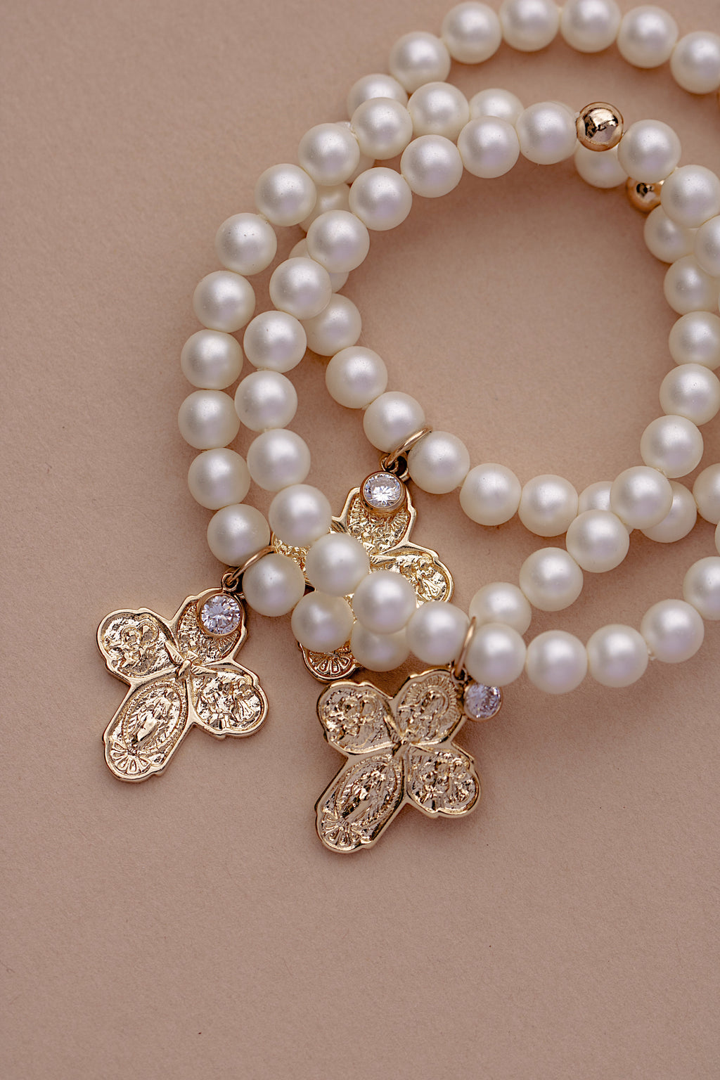 Pearl Cross Bracelet