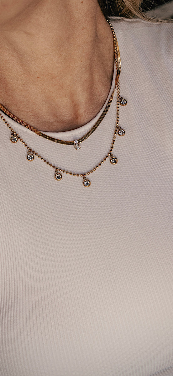 CZ Drops Necklace