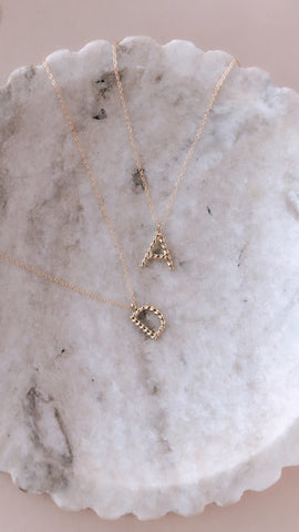 Twisted Initial Necklace