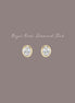 Diamond Oval Bezel Studs