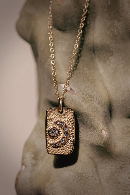 Crescent Tag Necklace