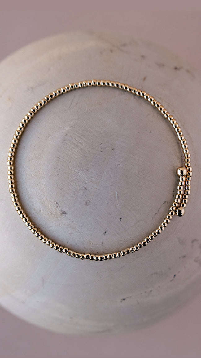 Dainty Beaded Cuff Bracelet