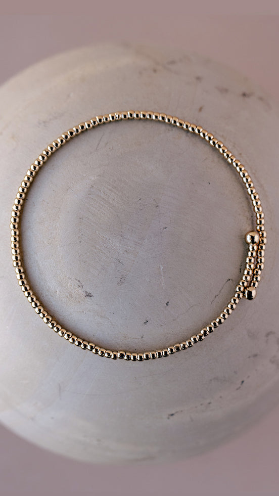 Dainty Beaded Cuff Bracelet