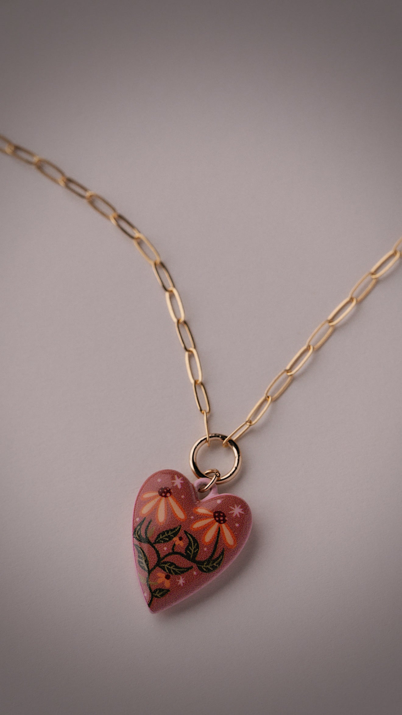 Wildflower Heart Necklace