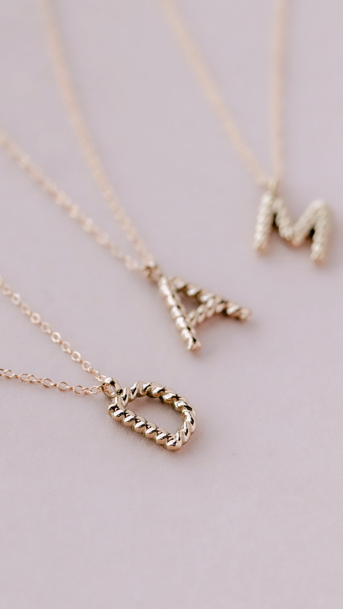 Twisted Initial Necklace