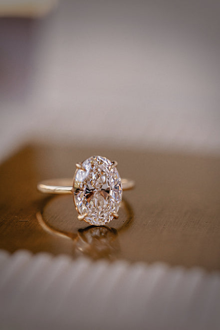 5.01 Carat Oval Lab Diamond Solitaire Ring