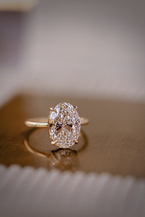 5.01 Carat Oval Lab Diamond Solitaire Ring