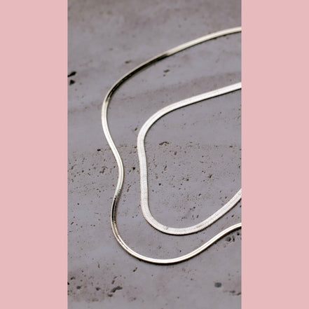 Herringbone Snake Chain Necklace