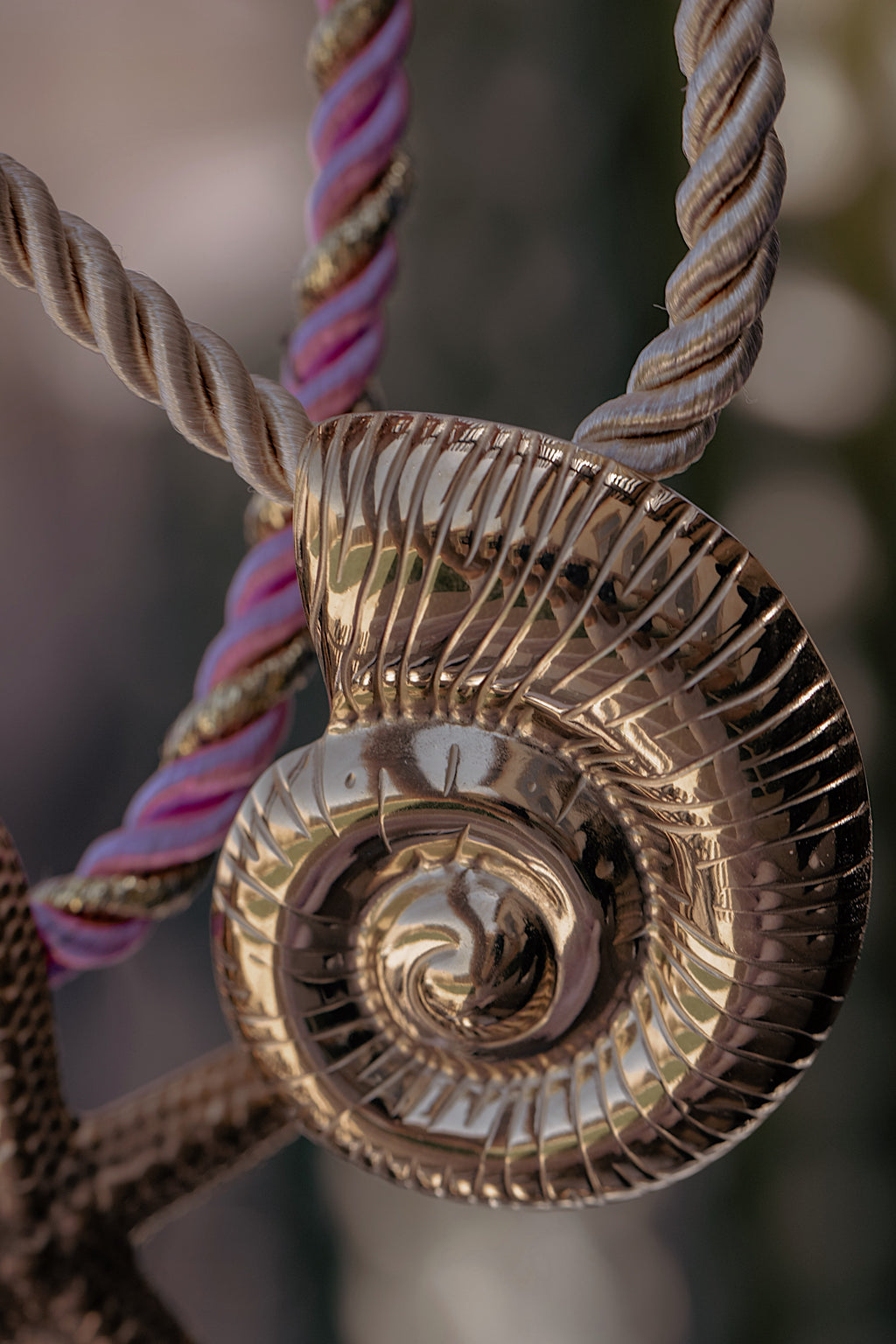 Conch Shell Cord Pendant