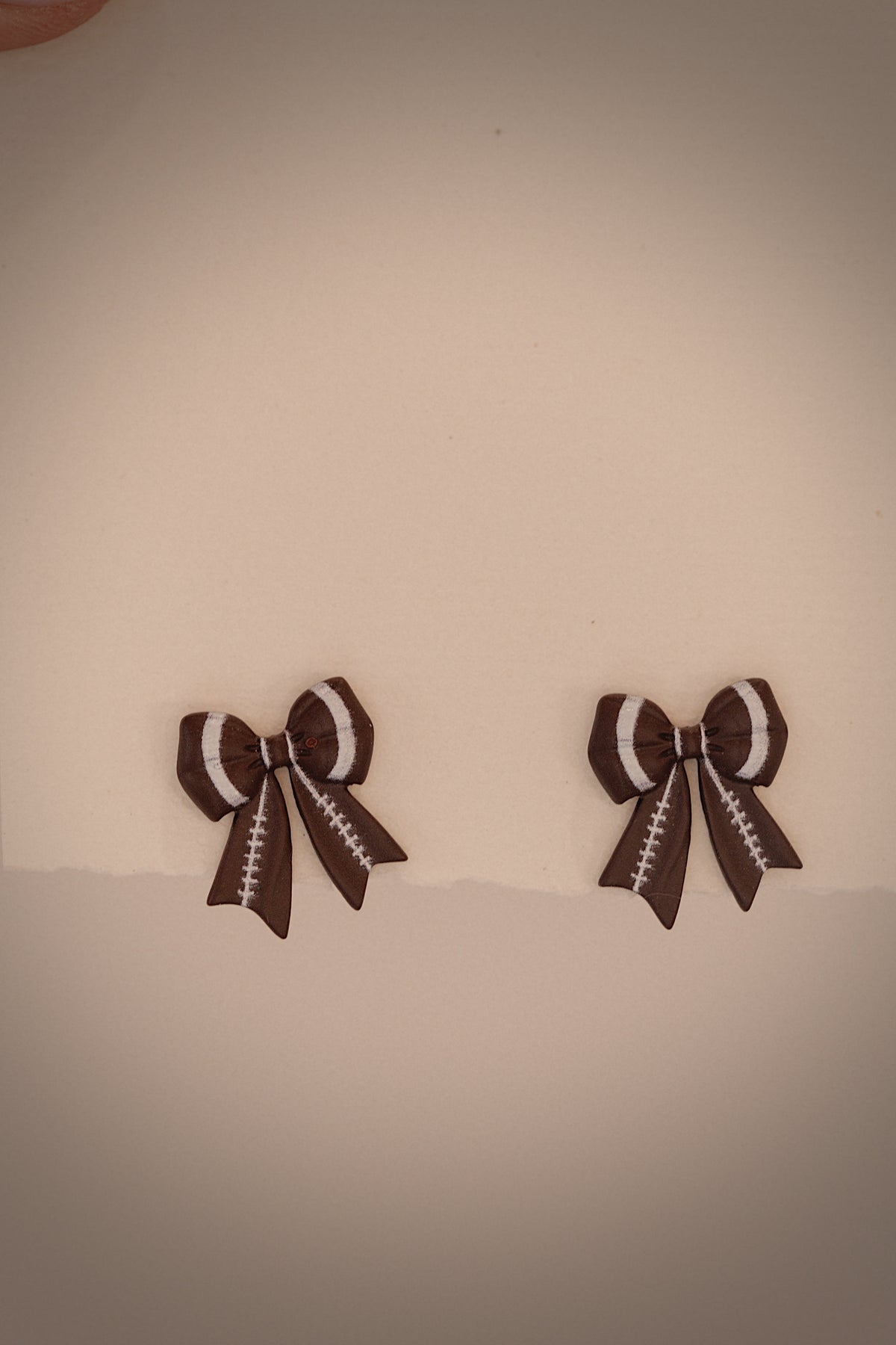 Football Bow Earrings