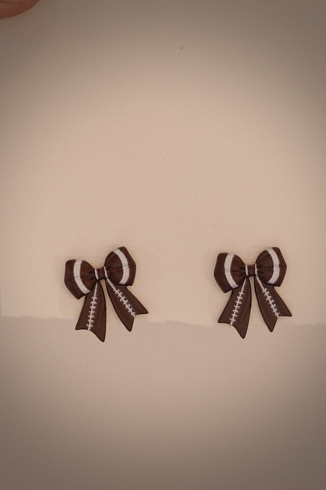 Football Bow Earrings
