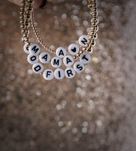 Custom Word Bracelet-Black Font