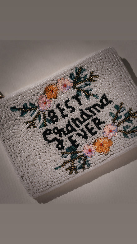 Best Grandma Ever Beaded Pouch