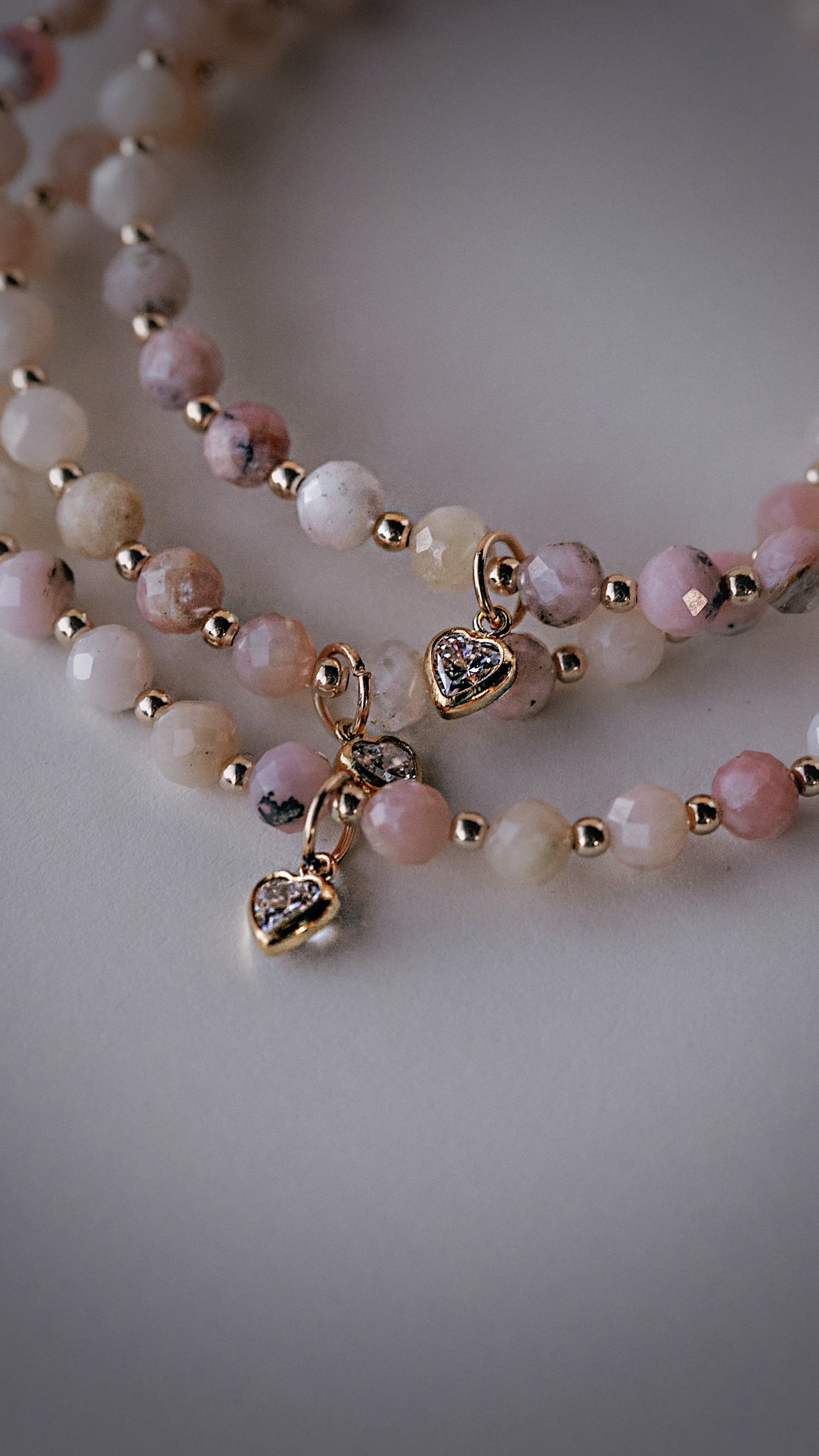 Peruvian Opal Heart Bracelet - The Neon Cactus Studio