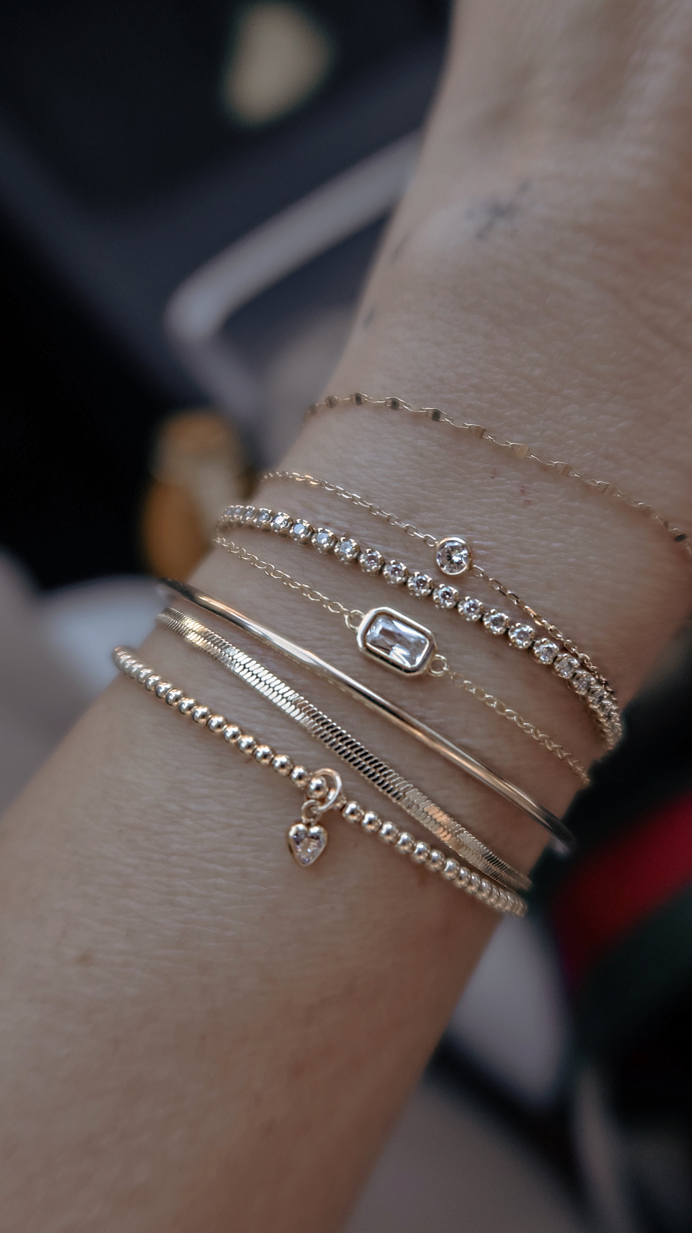 White Topaz Emerald Bracelet