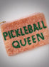 Pickleball Queen Beaded Pouch