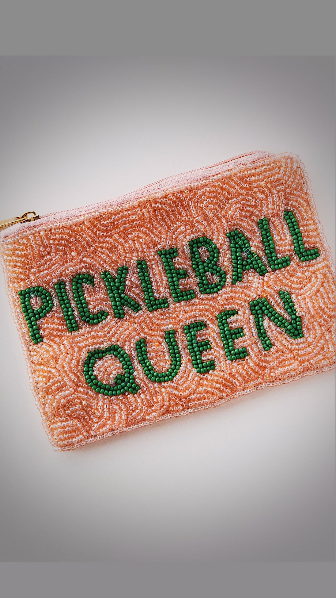 Pickleball Queen Beaded Pouch