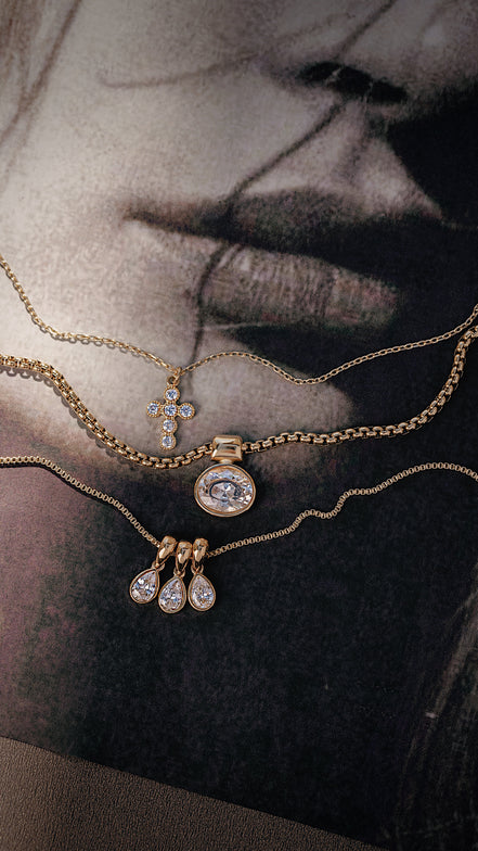 Triple Pear Drop Necklace