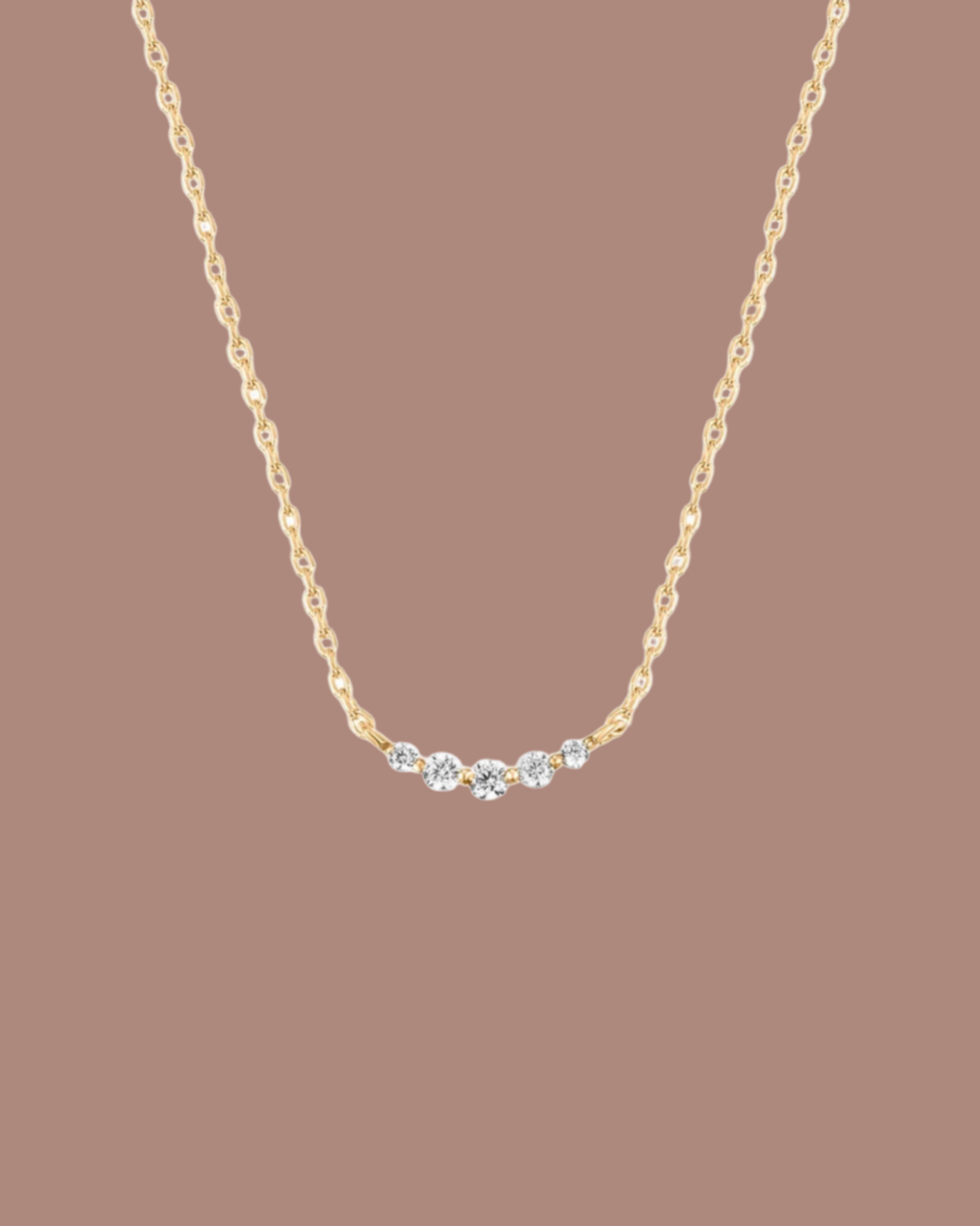 Lab Grown Diamond Row Necklace