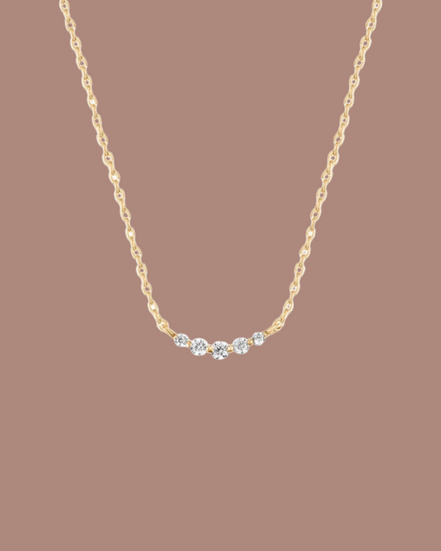 Lab Grown Diamond Row Necklace