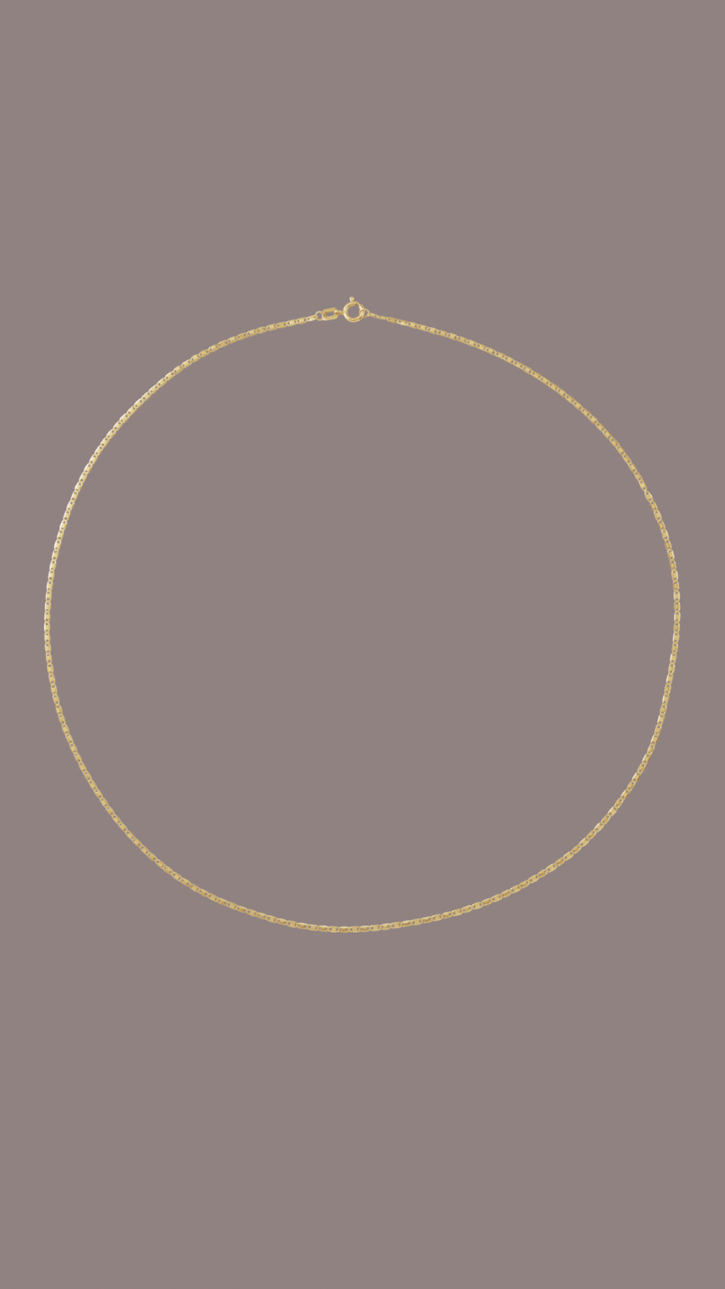 14kt Gold Flat Mirror Chain