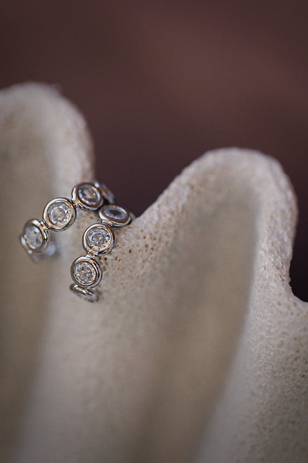 Desert Dew Bezel Hoops