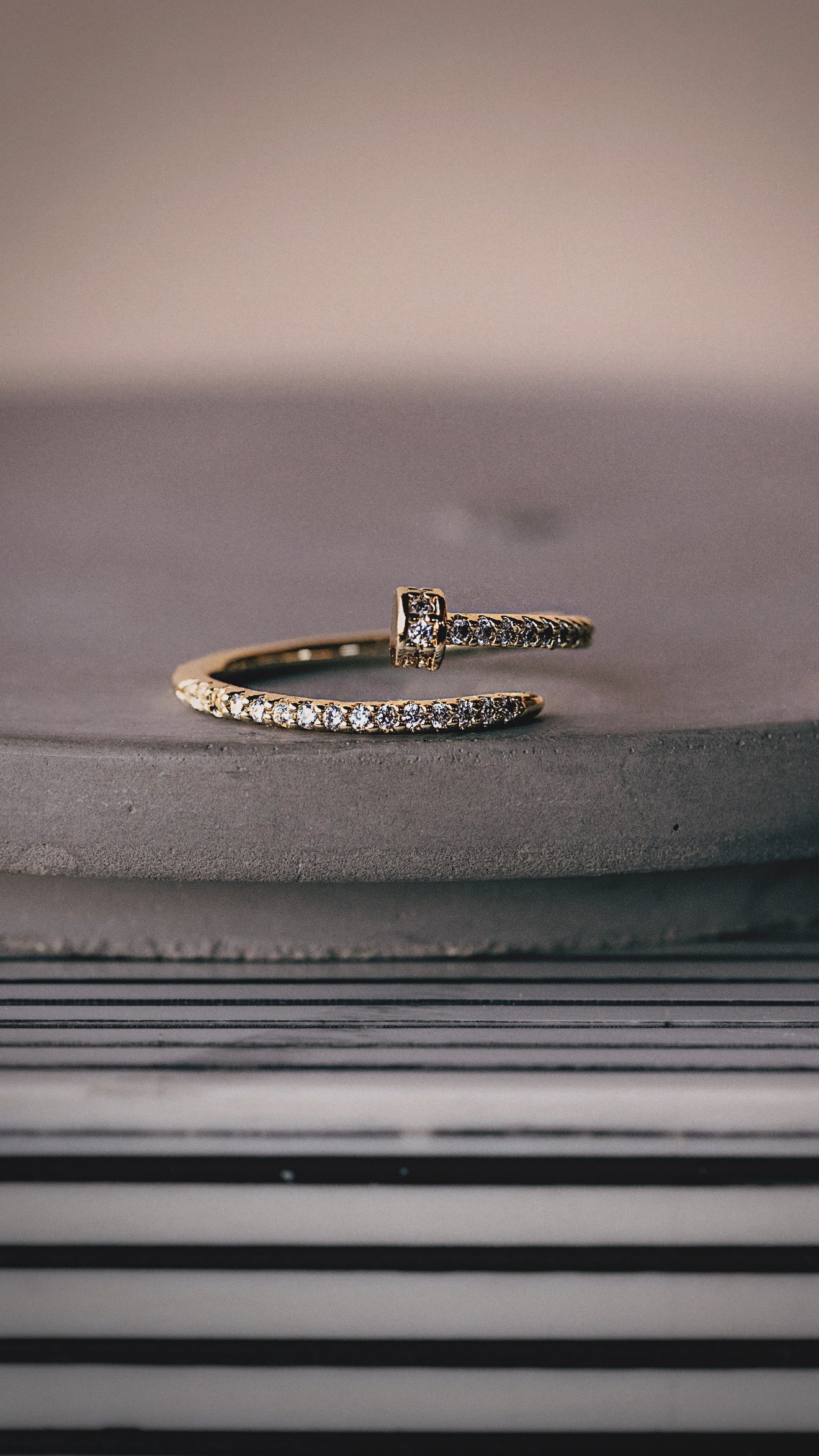 CZ Nail Ring - The Neon Cactus Studio