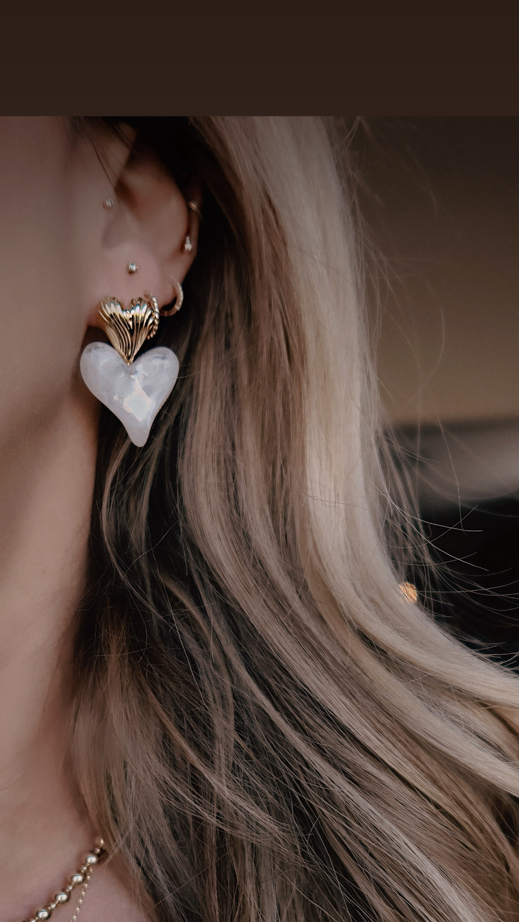 Shell Heart Earrings