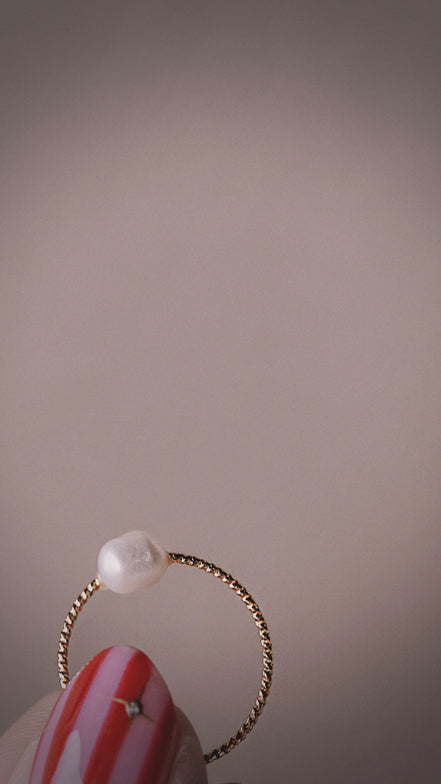 Duet Pearl Ring - The Neon Cactus Studio
