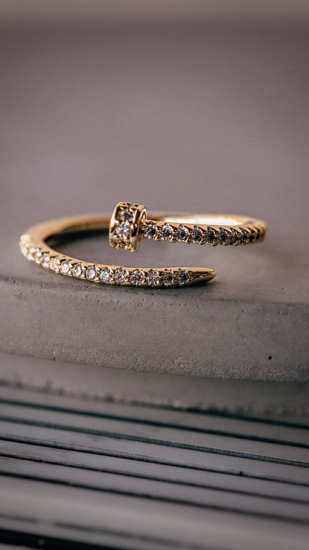 CZ Nail Ring - The Neon Cactus Studio