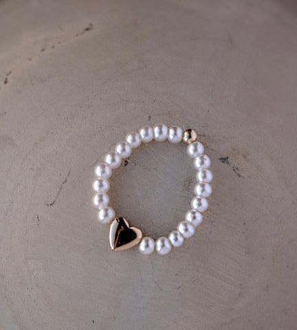 Pearl Heart Ring