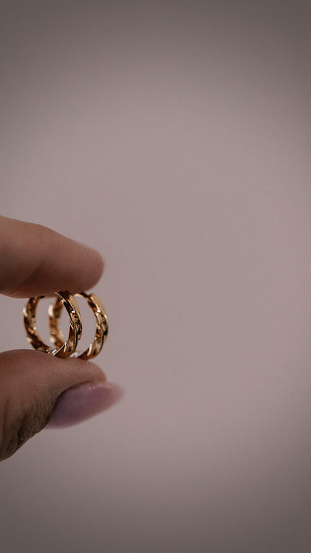 Twisted Gold Hoops