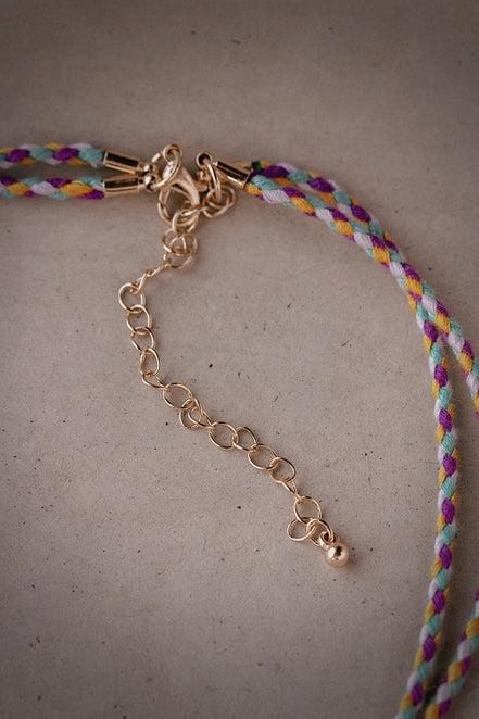 CZ Starfish Braided Necklace